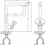 Смеситель D&K Rhein Schiller DA1461601 для кухонной мойки фото 2