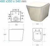 Унитаз Paomo Eva Vortex PO-40303 подвесной безободковый с микролифтом фото 12