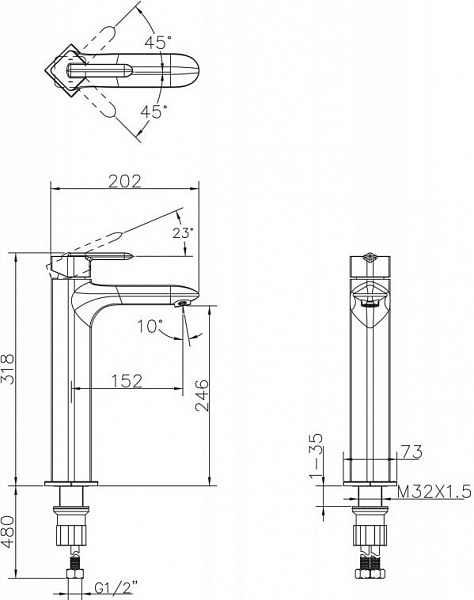 Смеситель BelBagno Crystal CRY-LMC-CRM для раковины фото 2