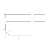 Фронтальная панель для акриловой ванны Cezares 180 см METAURO CORNER-180-SCR-L-W37 левая фото 2