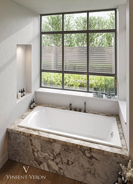 Чугунная ванна Vinsent Veron Devon VDV1908045-AS с антискользящим покрытием фото 4