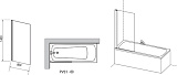 Шторка на ванну Ravak PVS1-80 Transparent Pivot 79840100Z1,( профиль белая) фото 2