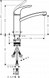 Смеситель Hansgrohe Focus M41 E 31784000 для кухонной мойки фото 3