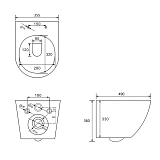 Унитаз Abber Bequem AC1100T подвесной безободковый с микролифтом фото 10