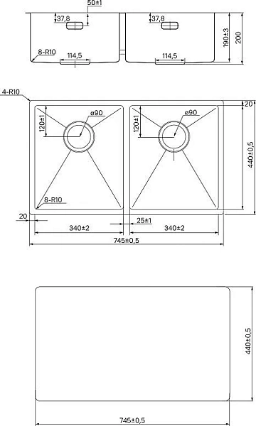 Мойка для кухни Iddis Edifice 75 см EDI75G2i77 фото 12