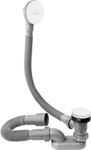 Слив-перелив Vinsent Veron VW150.758 автомат Click Clack белый глянцевый фото 1