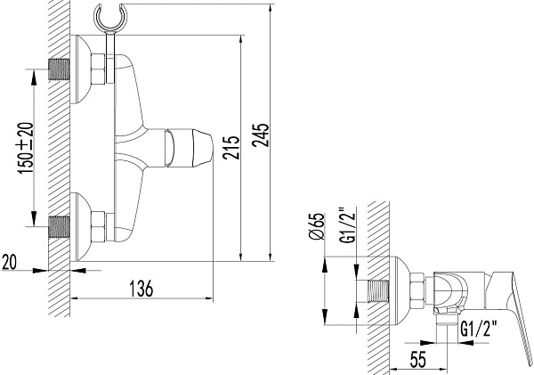 Смеситель Lemark Partner LM6559C для душа фото 3