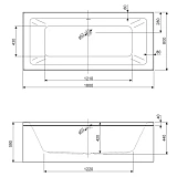 Акриловая ванна Cezares Plane Mini 180x80 PLANE MINI-180-80-42-W37 фото 3