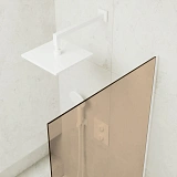Шторка для ванны MaybahGlass 30x140 MGV-250-1у профиль белый стекло бронза фото 5