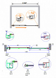 Душевая дверь в нишу Cezares Retro scorrevole BF1 130 PP Br фото 2