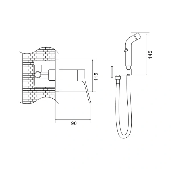 Гигиенический душ Shevanik S43G S4305G фото 3