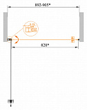 Душевая дверь в нишу Cezares ECO-O-B-1-90-C-Cr стекло прозрачное фото 5