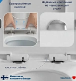 Унитаз Paomo Eva Vortex PO-40313 подвесной безободковый с микролифтом фото 4