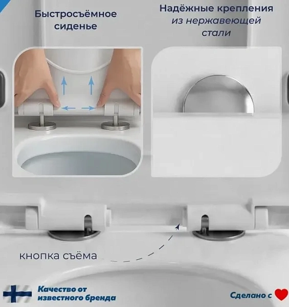 Унитаз Paomo Eva Vortex PO-40313 подвесной безободковый с микролифтом фото 4
