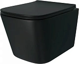 Унитаз Paomo Eva Pro Vortex Black PO-40311 подвесной безободковый с микролифтом фото 8