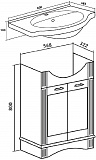 Мебель для ванной Runo Леон 60 напольная фото 6