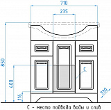 Мебель для ванной Style Line Олеандр-2 75 напольная белая фото 7