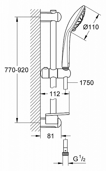 Душевой гарнитур Grohe Euphoria 110 Massage 27226001 фото 2