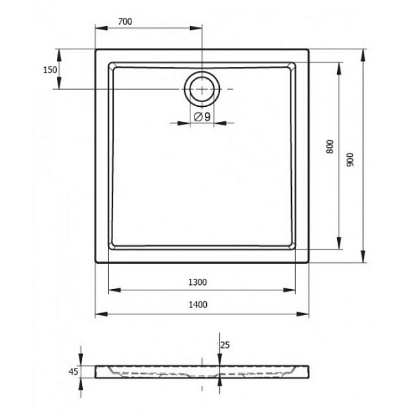 Поддон для душа Riho Zurich 256 140x90 см фото 2