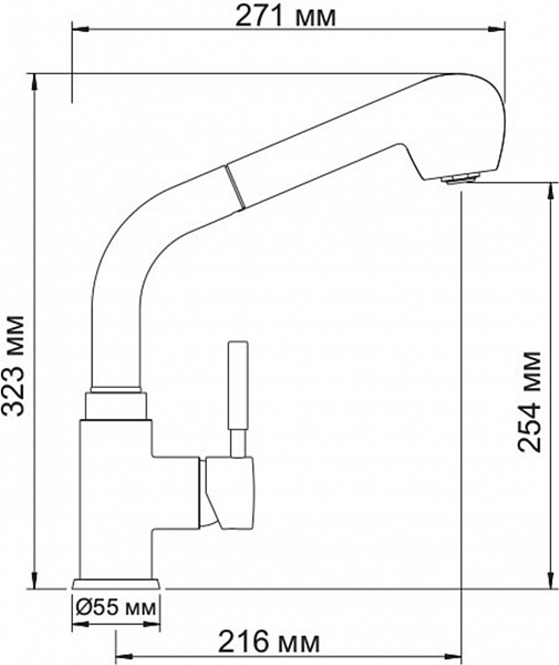 Смеситель WasserKRAFT Main 4166 для кухонной мойки фото 3