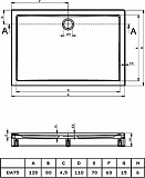 Поддон для душа Riho 275 с панелью и ножками 120x80 см фото 2