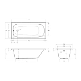 Акриловая ванна Cezares Eco 150x70 ECO-150-70-41-W37 фото 4