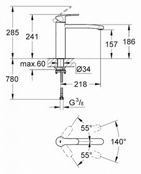 Смеситель Grohe Eurostyle Cosmopolitan 31159002 для кухонной мойки фото 7