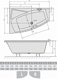 Акриловая ванна Alpen Evia 160x100 11611 левая фото 3