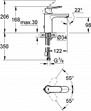 Смеситель Grohe Eurosmart Cosmopolitan 23326000 для раковины фото 2