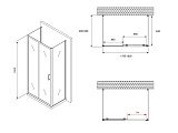 Душевой уголок ABBER Schwarzer Diamant 180x50 AG30180B-S50B-S50B стекло прозрачное профиль черный без поддона фото 5