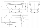 Акриловая ванна Vincea 170x75.5 VBT-120B-1700-Cr фото 3