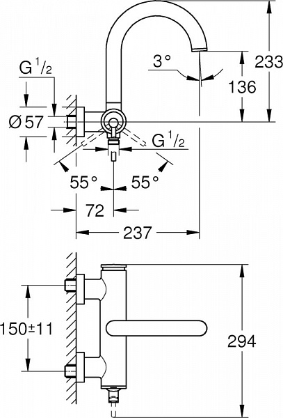 Смеситель Grohe Atrio New 32652DC3 для ванны с душем фото 2