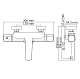 Смеситель WasserKRAFT Naab 8611 для ванны с душем фото 9