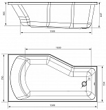 Акриловая ванна Marka One Convey 150x75 У56741 L левая фото 3