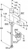 Смеситель Kludi Bozz 382700576 для раковины с донным клапаном фото 3