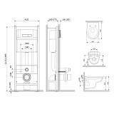 Унитаз с инсталляцией и кнопкой смыва Am.Pm Sense IS30201.741700 фото 8