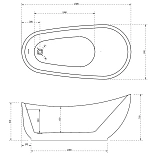 Акриловая ванна ABBER 180x90 AB9288 фото 4