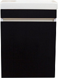 Тумба с раковиной Style Line Compact 40 подвесная черная фото 1