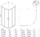 Душевой уголок Vincea Garda 100x190x100 VSQ-1G100CH профиль хром стекло шиншилла фото 8