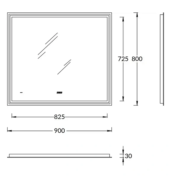 Зеркало Kerama Marazzi Tecnologica 90x80 TE.mi.90 с подсветкой фото 3