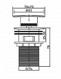Донный клапан для раковины BelBagno BB-PCU-07-CRM хром фото 2