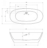 Акриловая ванна ABBER 180x85 AB9205 фото 4