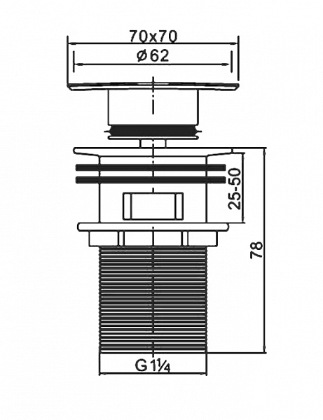 Донный клапан для раковины BelBagno BB-PCU-07-CRM хром фото 2