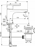 Смеситель Ideal Standard Cerafine O BC698AA для раковины с донным клапаном фото 2