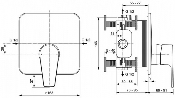 Смеситель Ideal Standard Cerafine D A7347AA для душа фото 2