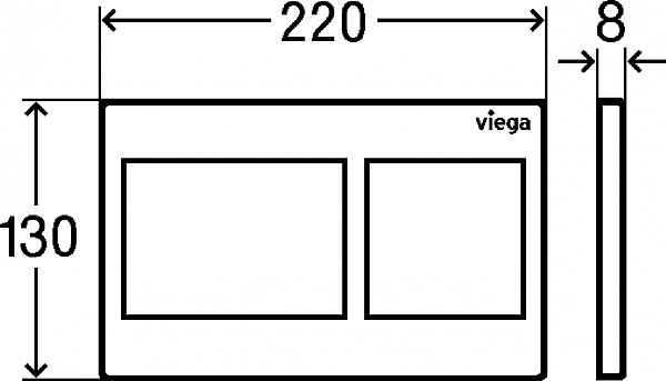 Смывная клавиша для унитазов Viega Visign for Style 21 773250 фото 3
