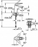 Смеситель Grohe Eurostyle 23929003 для раковины с донным клапаном фото 2