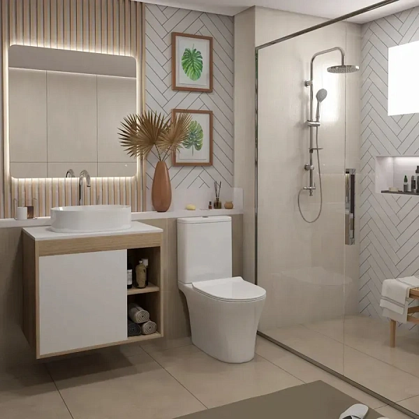 Унитаз-компакт Paomo Belinda Pro PO-40810 напольный безободковый с микролифтом фото 7