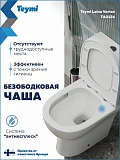 Унитаз-компакт Watersense Lalina Vortex W00749 напольный безободковый с микролифтом фото 1