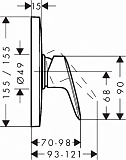 Смеситель Hansgrohe Logis Highflow 71607000 для душа с внутренней частью фото 3